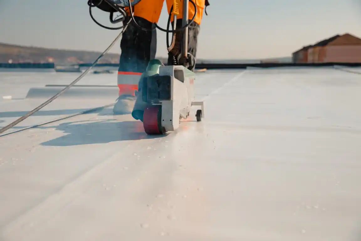 Waterproofing and insulation at construction site